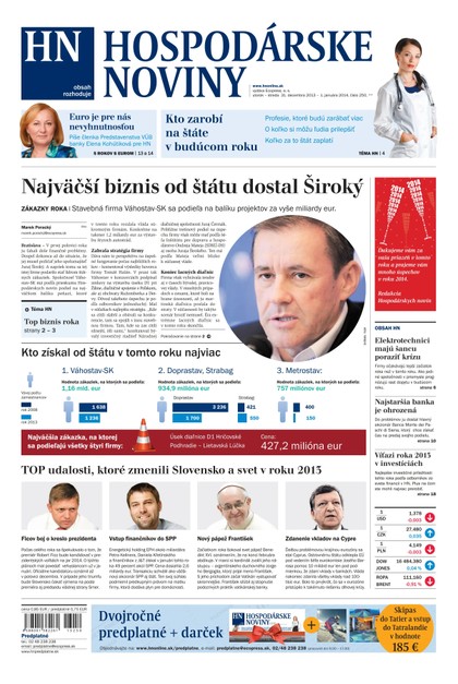 E-magazín Hospodárske noviny 31.12.2013 - MAFRA Slovakia, a.s.
