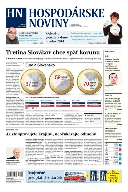 E-magazín Hospodárske noviny 02.01.2014 - MAFRA Slovakia, a.s.