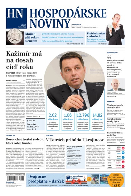 E-magazín Hospodárske noviny 03.01.2014 - MAFRA Slovakia, a.s.