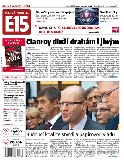 E-magazín E15 7.1.2014 - Czech Media Invest