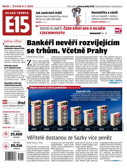 E-magazín E15 9.1.2014 - Czech Media Invest