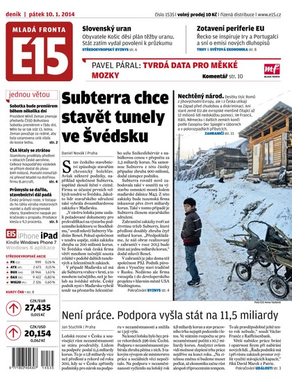 E-magazín E15 10.1.2014 - Czech Media Invest