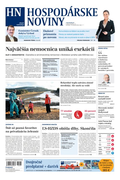 E-magazín Hospodárske noviny 13.01.2014 - MAFRA Slovakia, a.s.