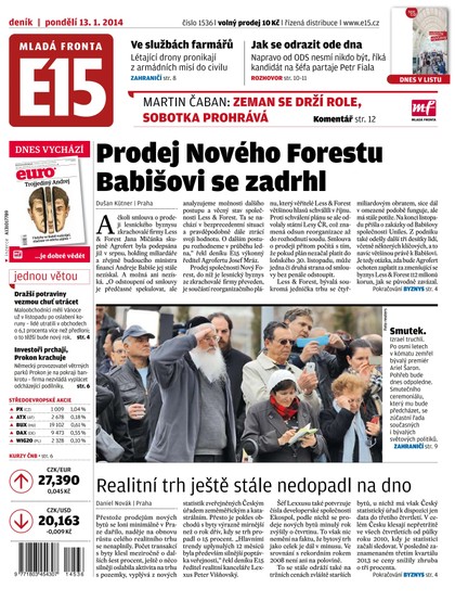 E-magazín E15 13.1.2014 - Czech Media Invest