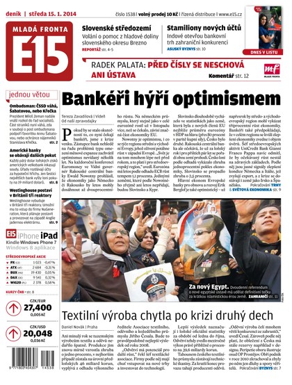 E-magazín E15 15.1.2014 - Czech Media Invest
