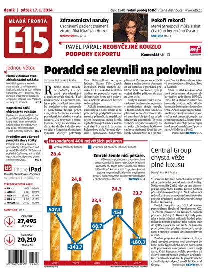 E-magazín E15 17.1.2014 - Czech Media Invest