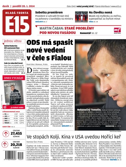 E-magazín E15 20.1.2014 - Czech Media Invest