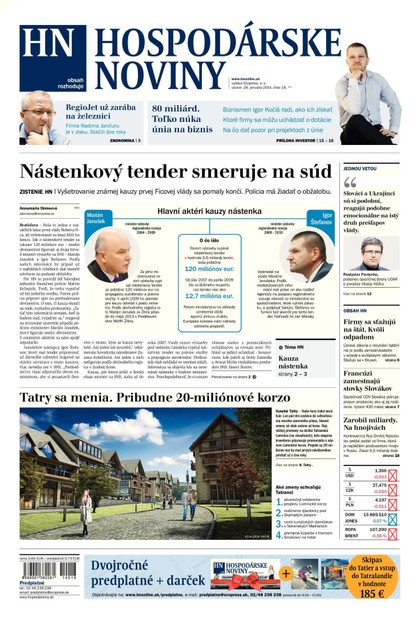 E-magazín Hospodárske noviny 28.01.2014 - MAFRA Slovakia, a.s.