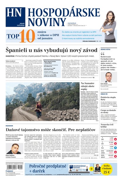 E-magazín Hospodárske noviny 03.02.2014 - MAFRA Slovakia, a.s.