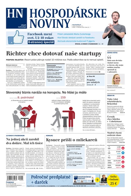 E-magazín Hospodárske noviny 04.02.2014 - MAFRA Slovakia, a.s.