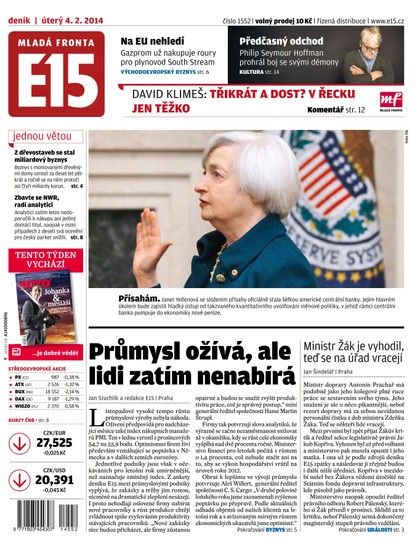 E-magazín E15 4.2.2014 - Czech Media Invest