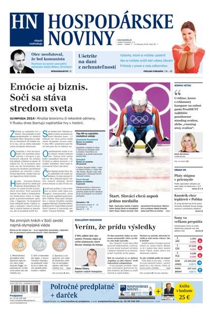 E-magazín Hospodárske noviny 07.02.2014 - MAFRA Slovakia, a.s.