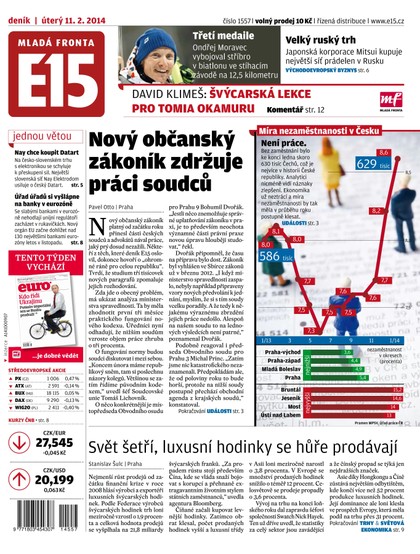 E-magazín E15 11.2.2014 - Czech Media Invest