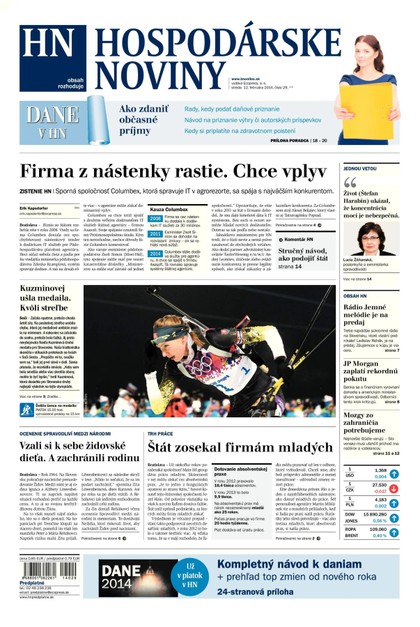 E-magazín Hospodárske noviny 12.02.2014 - MAFRA Slovakia, a.s.