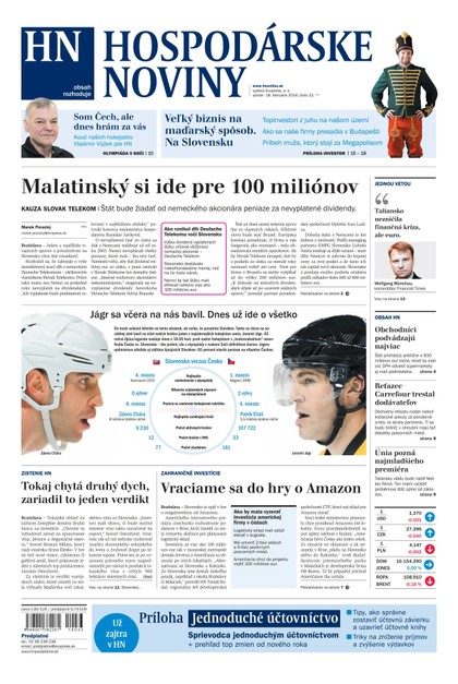 E-magazín Hospodárske noviny 18.02.2014 - MAFRA Slovakia, a.s.