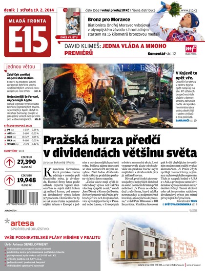 E-magazín E15 19.2.02014 - Czech Media Invest