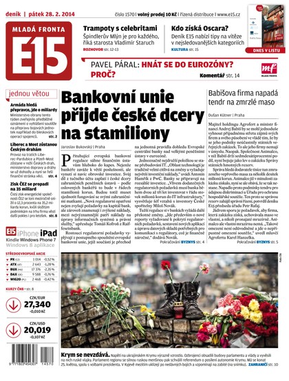 E-magazín E15 28.2.2014 - Czech Media Invest