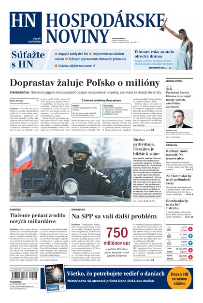 E-magazín Hospodárske noviny 04.03.2014 - MAFRA Slovakia, a.s.
