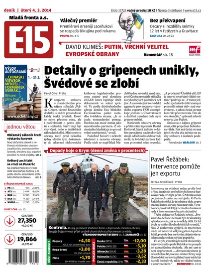 E-magazín E15 4.3.2014 - Czech Media Invest