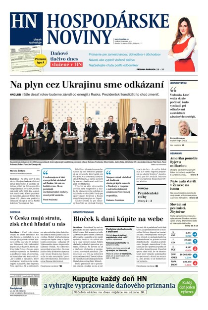E-magazín Hospodárske noviny 5.3.2014 - MAFRA Slovakia, a.s.