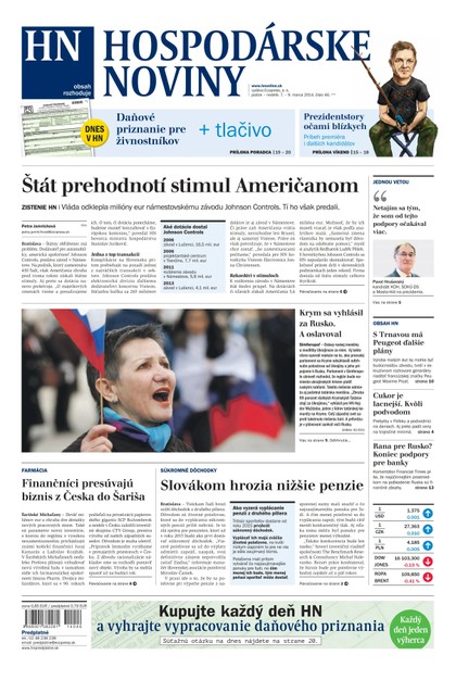 E-magazín Hospodárske noviny 07.03.2014 - MAFRA Slovakia, a.s.
