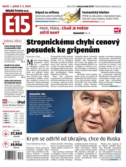 E-magazín E15 7.3.2014 - Czech Media Invest