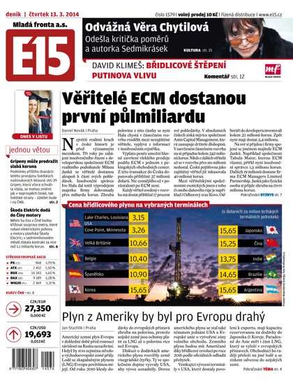 E-magazín E15 13.3.2014 - Czech Media Invest