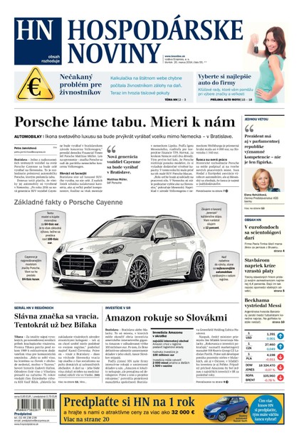 E-magazín Hospodárske noviny 20.03.2014 - MAFRA Slovakia, a.s.