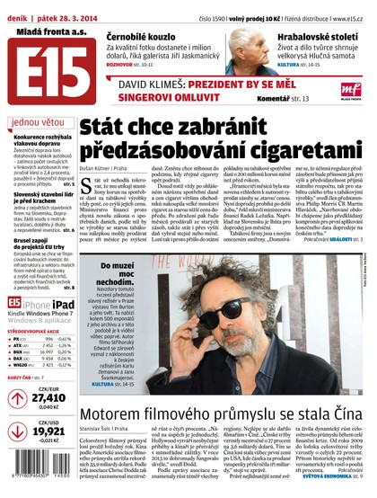 E-magazín E15 28.3.2014 - Czech Media Invest