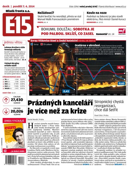 E-magazín E15 7.4.2014 - Czech Media Invest