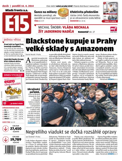 E-magazín E15 14.4.2014 - Czech Media Invest
