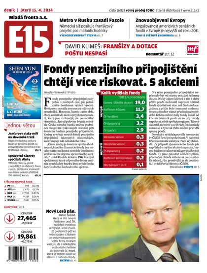 E-magazín E15 15.4.2014 - Czech Media Invest