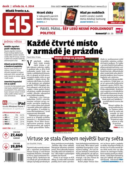 E-magazín E15 16.4.2014 - Czech Media Invest