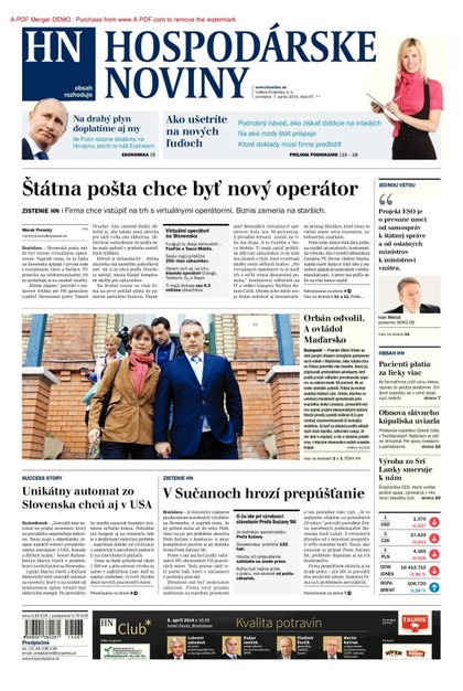 E-magazín Hospodárske noviny 07.04.2014 - MAFRA Slovakia, a.s.