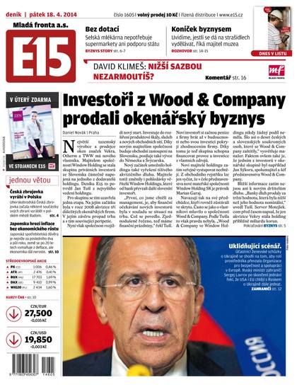 E-magazín E15 18.4.2014 - Czech Media Invest