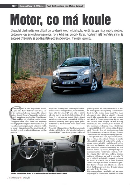 E-magazín Chevrolet Trax 1,7 CDTi 4x4 - OR MEDIA s.r.o. 