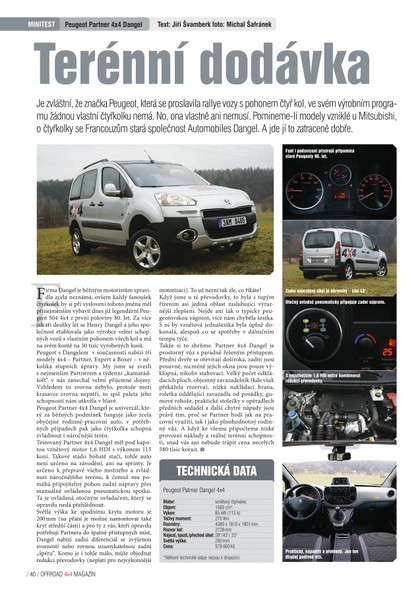 E-magazín Peugeot Partner 4x4 Dangel - OR MEDIA s.r.o. 