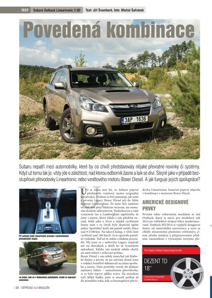 E-magazín Subaru Outback Lineartronic 2 - OR MEDIA s.r.o. 