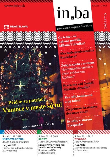 E-magazín In.BA  12/2011-1/2012 - Redakcia magazínu in.ba, Oddelenie marketingu a vzťahov s verejnosťou Kancelária primátora Hlavného mesta SR Bratislava