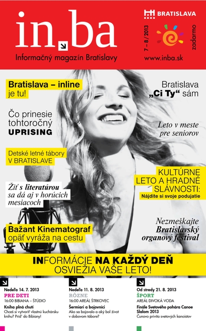 E-magazín In.ba 7-8/2013 - Redakcia magazínu in.ba, Oddelenie marketingu a vzťahov s verejnosťou Kancelária primátora Hlavného mesta SR Bratislava