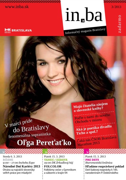 E-magazín In.ba 3/2013 - Redakcia magazínu in.ba, Oddelenie marketingu a vzťahov s verejnosťou Kancelária primátora Hlavného mesta SR Bratislava