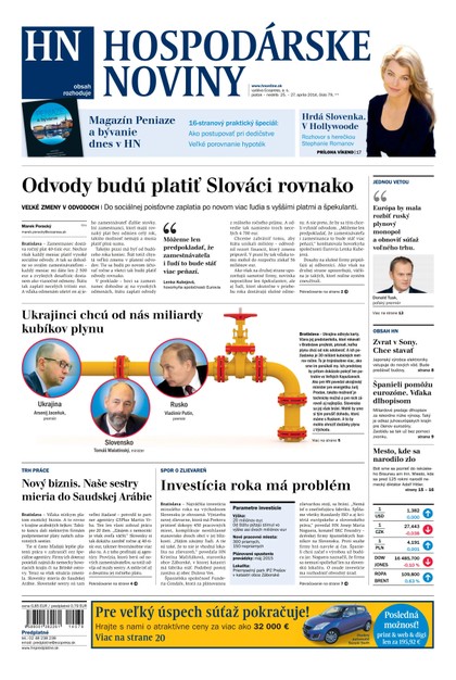 E-magazín Hospodárske noviny 25.04.2014 - MAFRA Slovakia, a.s.
