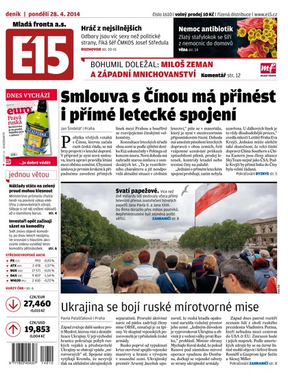 E-magazín E15 28.4.2014 - Czech Media Invest