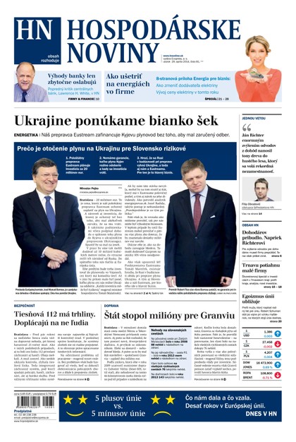 E-magazín Hospodárske noviny 29.04.2014 - MAFRA Slovakia, a.s.