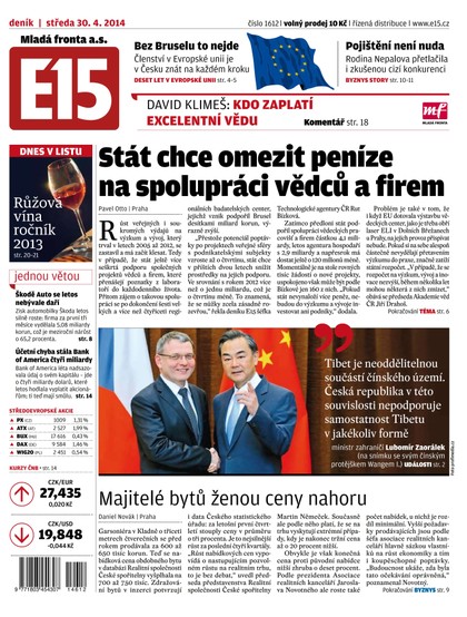 E-magazín E15 30.4.2014 - Czech Media Invest