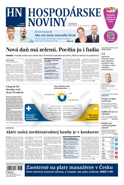 E-magazín Hospodárske noviny 02.05.2014 - MAFRA Slovakia, a.s.