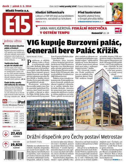 E-magazín E15 2.5.2014 - Czech Media Invest