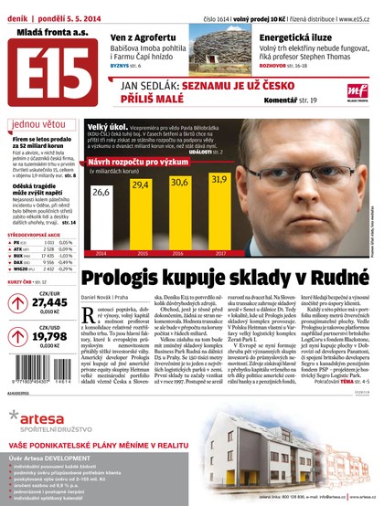 E-magazín E15 5.5.2014 - Czech Media Invest