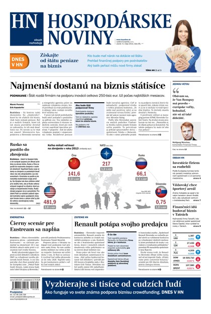 E-magazín Hospodárske noviny 06.05.2014 - MAFRA Slovakia, a.s.