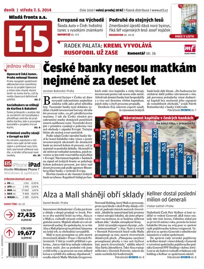 E-magazín E15 7.5.2014 - Czech Media Invest